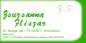 zsuzsanna fliszar business card